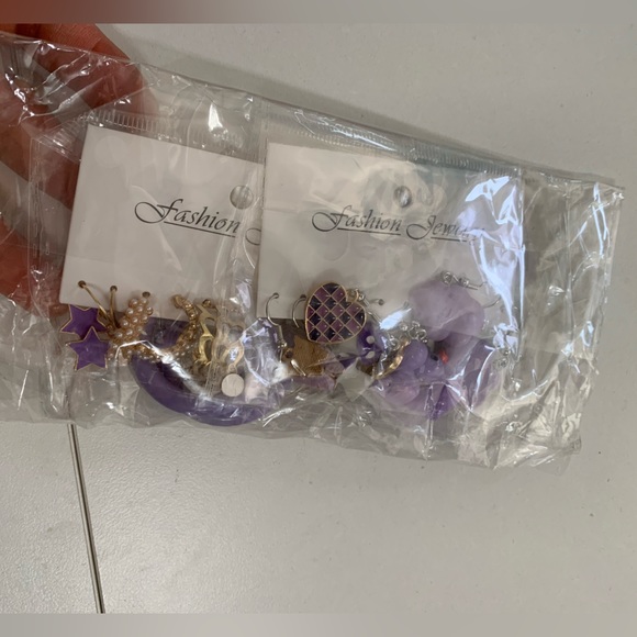 NWT 10pcs Fashion Jewelry Earrings Purple Pearl Duck Mushroom Cartoon Earrings - Picture 6 of 7